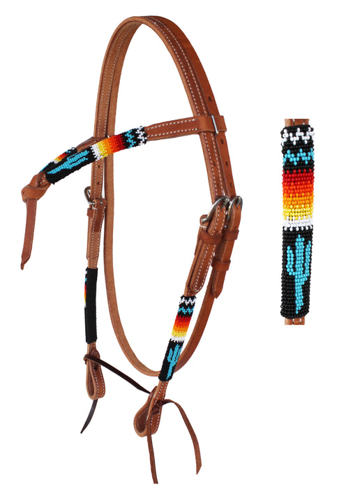 Horse Show Bridle Western Leather Headstall  79RT09HB