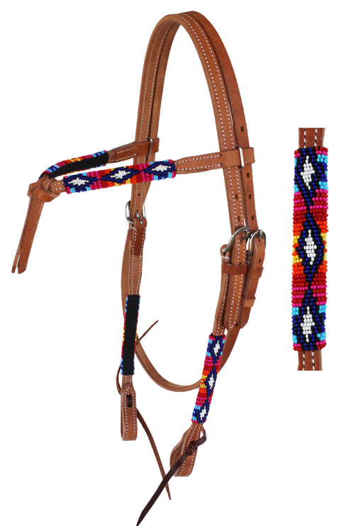 Horse Show Bridle Western Leather Headstall  79RT11HB