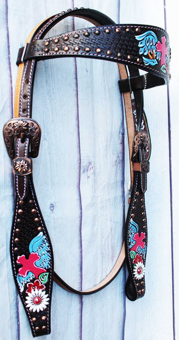 Horse Tack Bridle Western Leather Headstall  80196HB