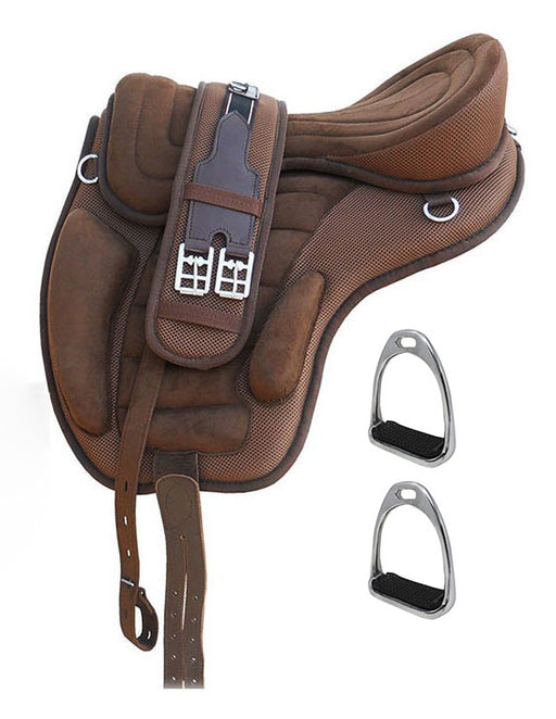 English Horse Professional Equine Synthetic Treeless Saddle Stirrups 80201BR