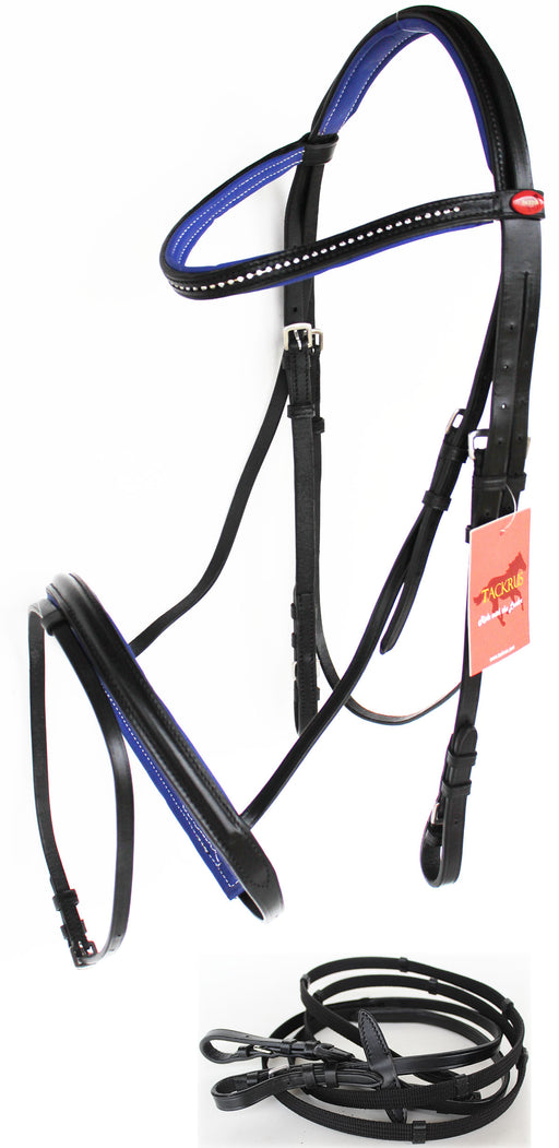 Horse English Padded Leather  Jumping Adjustable Bridle Full 803460F