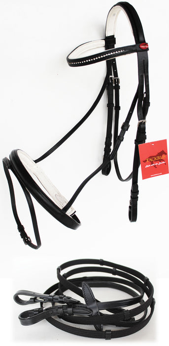 Horse English Padded Leather  COB Riding Jumping Adjustable Bridle 803460C
