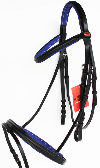 Horse English Padded Leather  Jumping Adjustable Bridle Full 803461F