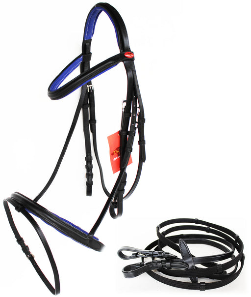 Horse English Padded Leather  PONY Riding Jumping Adjustable Bridle 803461P