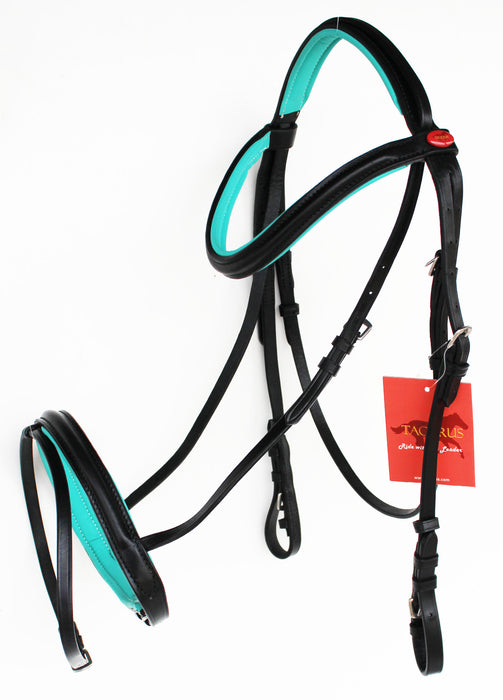 Horse English Padded Leather  COB Riding Jumping Adjustable Bridle 803461C