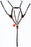 Horse English Padded Leather 5-Point Raised  Breastplate with Original Lamb Fur Padding 803933C