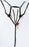 Horse English Padded Leather 5-Point Raised  Breastplate with Original Lamb Fur Padding 803933P