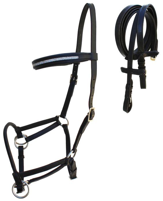 English Horse Black Leather All-Purpose Trail Bridle Reins 803AXBK