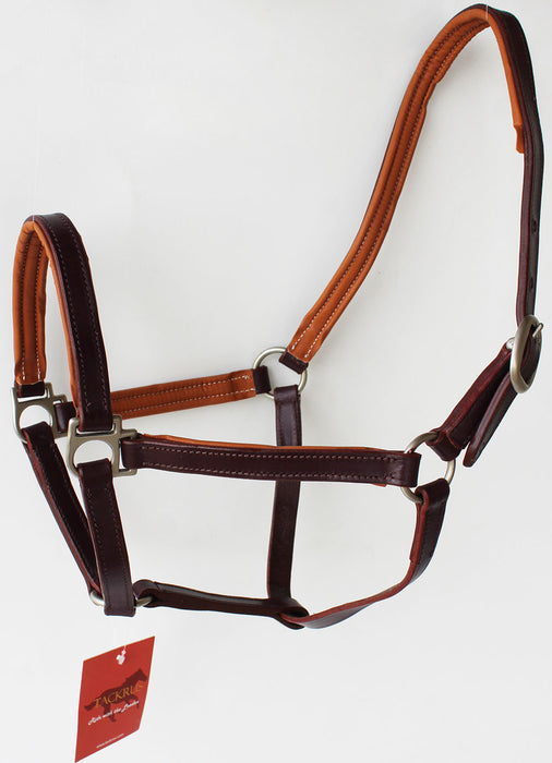 Horse English Padded Leather  Western  Show Halter Tan Full 803H209F