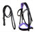 Horse English All-Purpose Pleasure Black Padded Leather Bridle Reins 803HI04PR-F