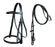 Cob English All-Purpose Pleasure Black Padded Leather Bridle Reins 803HI08BK-C