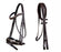 Horse English All-Purpose Trail Pleasure Padded Leather Crystal Browband Bridle with Buckle Reins 803HI22BR-F