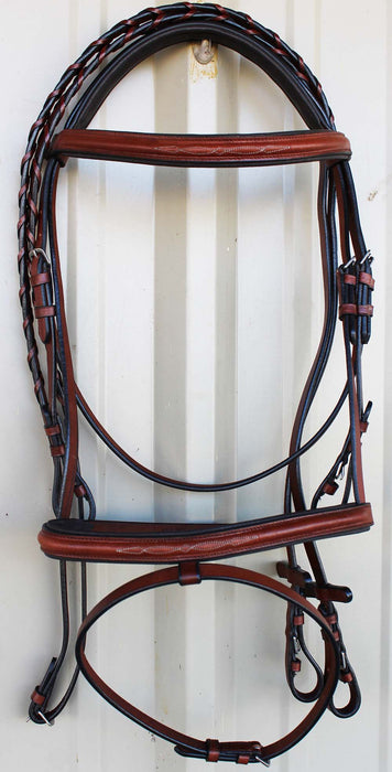 Horse English Padded Leather Show Bridle Crystal Bling  803MT04C