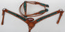 Horse Tack Bridle Western Leather Headstall BreastCollar Turquoise 8046