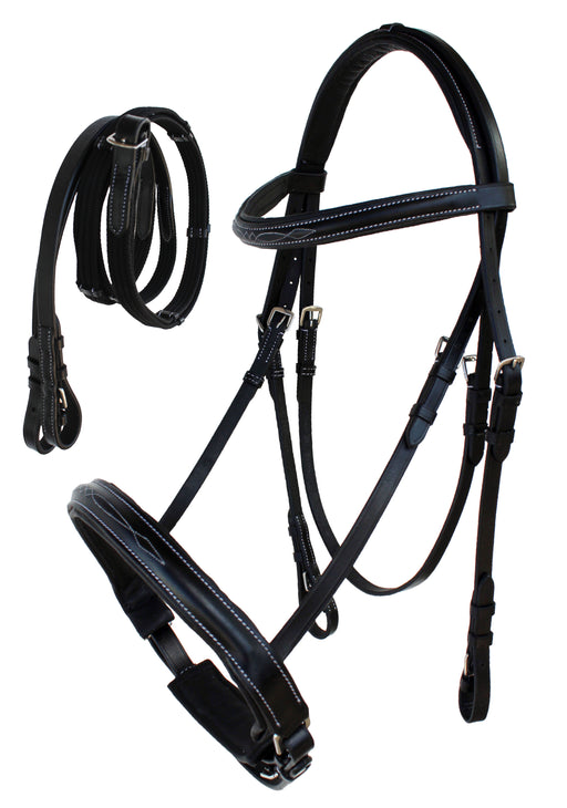 Horse English Brown All-Purpose Trail Leather Bridle Reins 805EB02