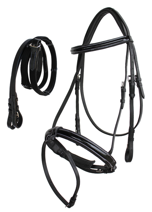 Horse English Brown All-Purpose Trail Leather Bridle Reins 805EB06