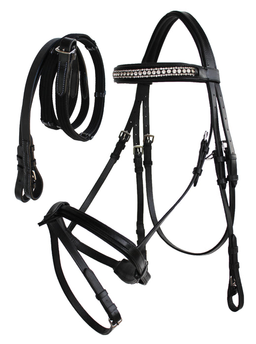 Horse English Brown All-Purpose Trail Leather Bridle Reins 805EB07