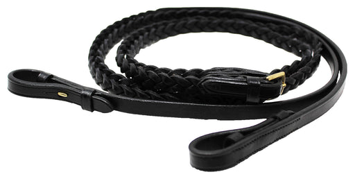 54" x 1/2" Full Horse English Braided Leather Reins 805LR02