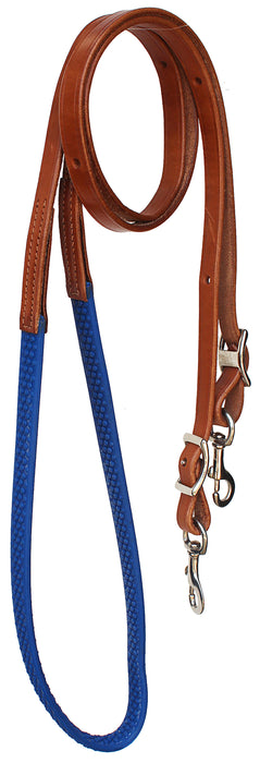 Horse Western 8' Tan Leather Rubber Grip Contest Barrel Reins 805LR11