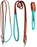 Horse Western 8' Tan Leather Rubber Grip Contest Barrel Reins 805LR11