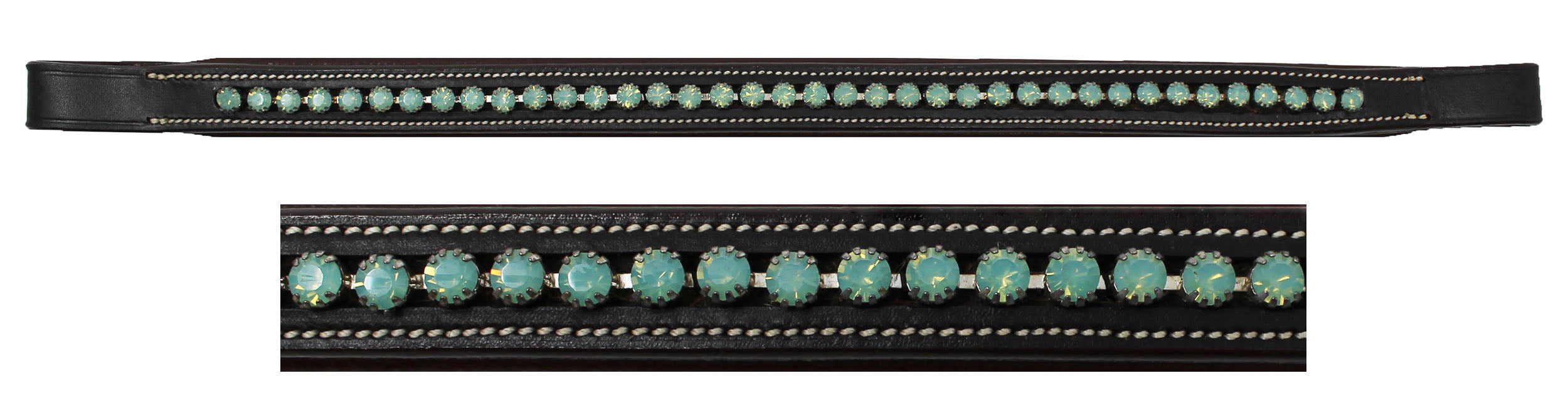 Equestrian Bling Crystal Horse English Bridle BROWBAND USA Leather Polo 80979