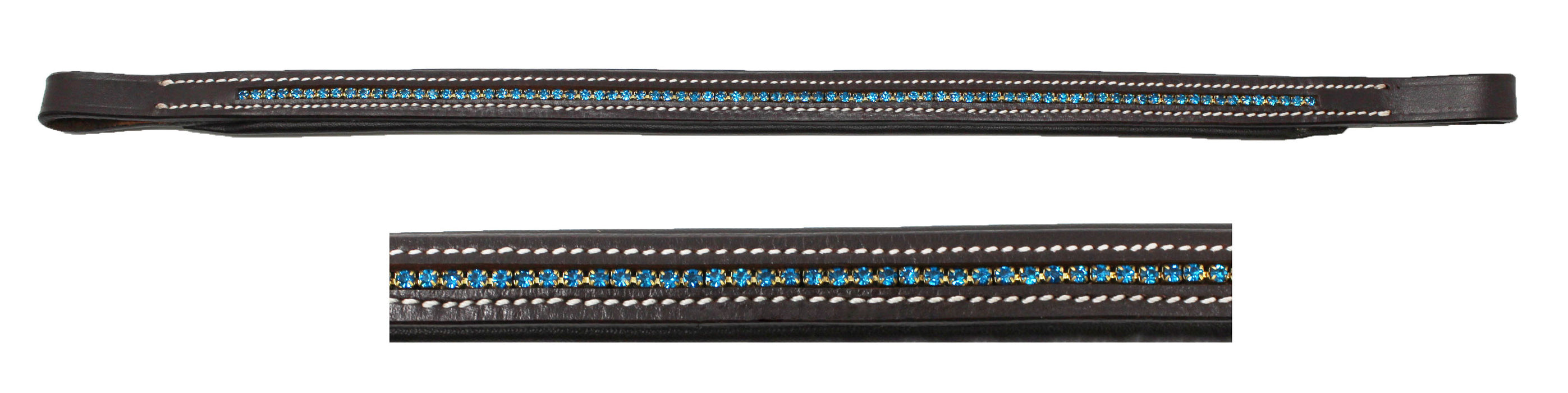 Horse English Equestrian Padded Leather Replacement Bridle Browband  80997