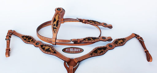 Show Tack Bridle Western Leather Rodeo Headstall Breast Collar 85117