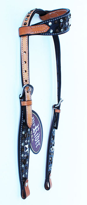 Horse Show Tack Bridle Western Leather Headstall  8537HA
