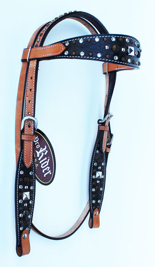 Horse Show Tack Bridle Western Leather Headstall  8537HB