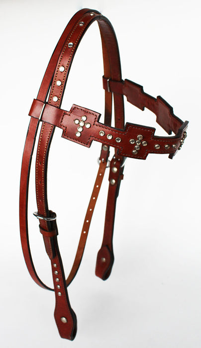 Horse Show Tack Bridle Western Leather Headstall  8549HB