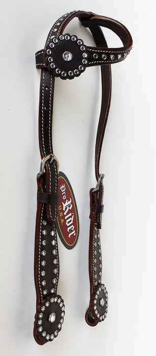 Horse Show Tack Bridle Western Leather Headstall  8565HA