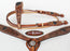 Horse Show Tack Bridle Western Leather Headstall Breast Collar 8597B