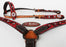 Horse Show Bridle Western Leather Rodeo Headstall Breast Collar 8809A