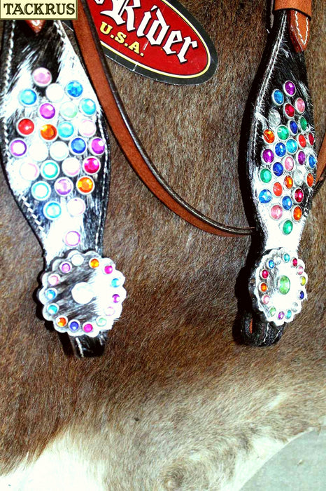 Horse Show Bridle Western Leather Rodeo Headstall  8839H