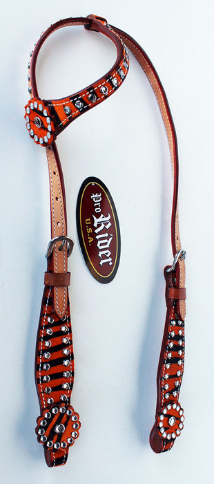 Horse Show Tack Bridle Western Leather Headstall  8902HA