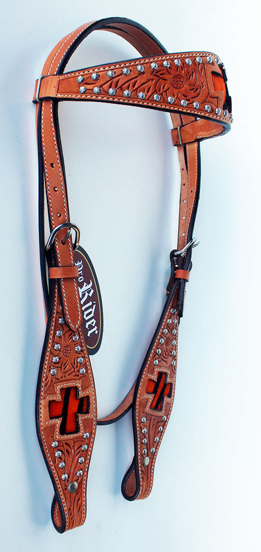 Horse Show Tack Bridle Western Leather Headstall  8911HB
