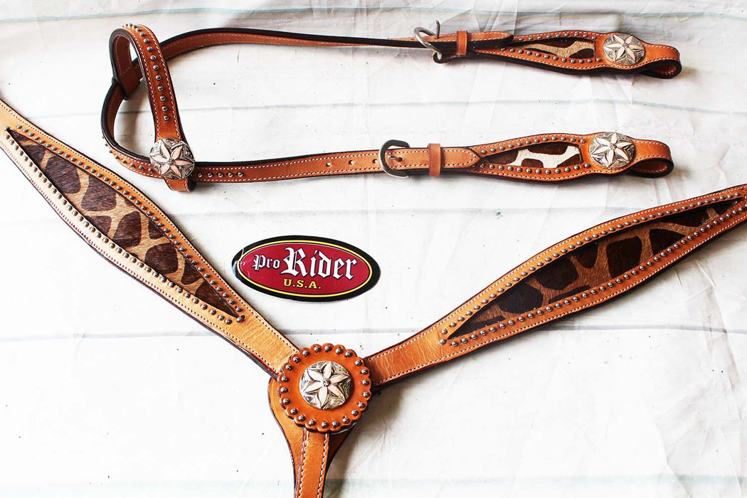 Horse Tack Bridle Western Leather Headstall Breast Collar 9224ACO104