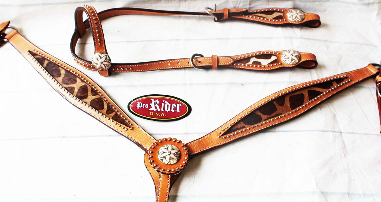 Horse Tack Bridle Western Leather Headstall Breast Collar 9224ACO104