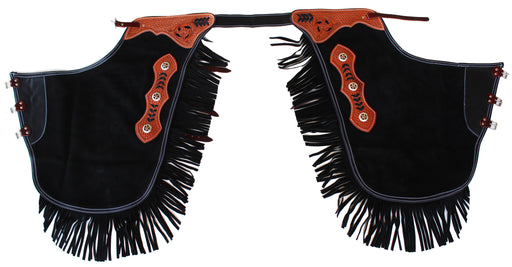 Horse Western Fashion Cowboy Show Rodeo Show Suede Leather Chinks 924J03BK