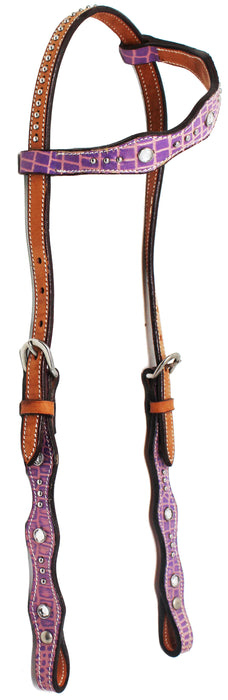 Horse Tack Bridle Western Leather 1 Ear Headstall  92S02