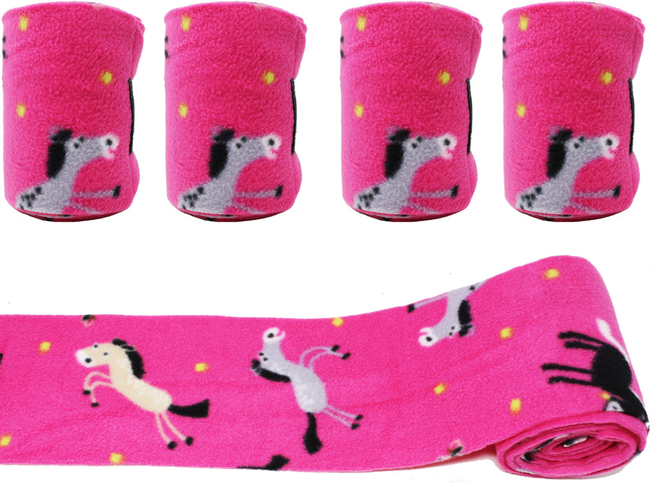 10ft Long Horse Tack Grooming Leg set of 4 Polo Wrap Soft Fleece 95EE
