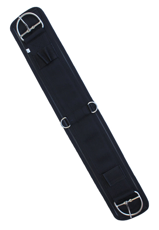 Western Black Nylon Webbed Neoprene Straight Rear Flank Saddle Cinch 97140