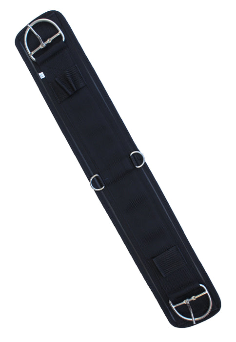 Western Black Nylon Webbed Neoprene Straight Rear Flank Saddle Cinch 97140