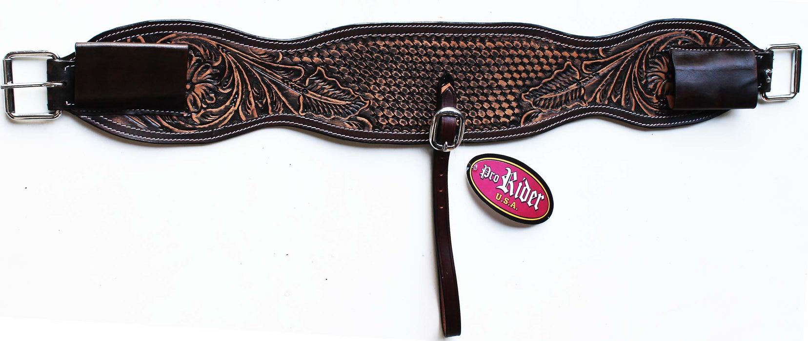 Horse Brown Leather Western Back Cinch Girth Flank Saddle Cinches 33" Tack 9753