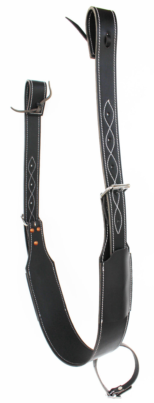Challenger Western Horse Leather Rear Flank Back Saddle Cinch w/ Billets 9758BK