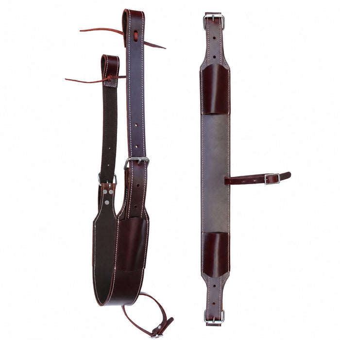 Challenger Western Horse Leather Rear Flank Back Saddle Cinch w/ Billets 9758