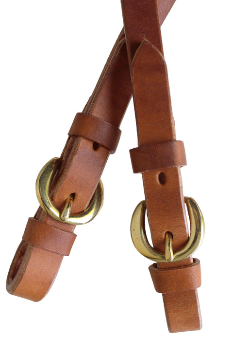 Horse Western Amish USA Hermann Oak Leather Headstall with Buckle Ends 975H102