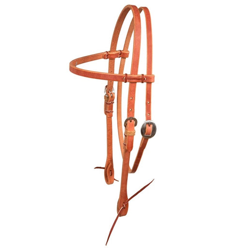 Horse Western Challenger USA Hermann Oak Leather No Stitch Bridle Headstall Tack 975H300