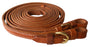 Horse  Saddle USA Western Hermann Oak Leather Brass Buckle End Reins Tack 975H3473