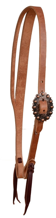 Horse Tan Leather Adjustable Split Ear Headstall w/ Tie Ends 975H365